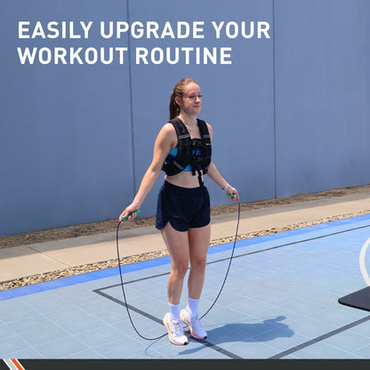 Weighted Vest, 15 Lb. - Adjustable Fitness Vest for Strength Training, Running, Walking, and Endurance Workouts