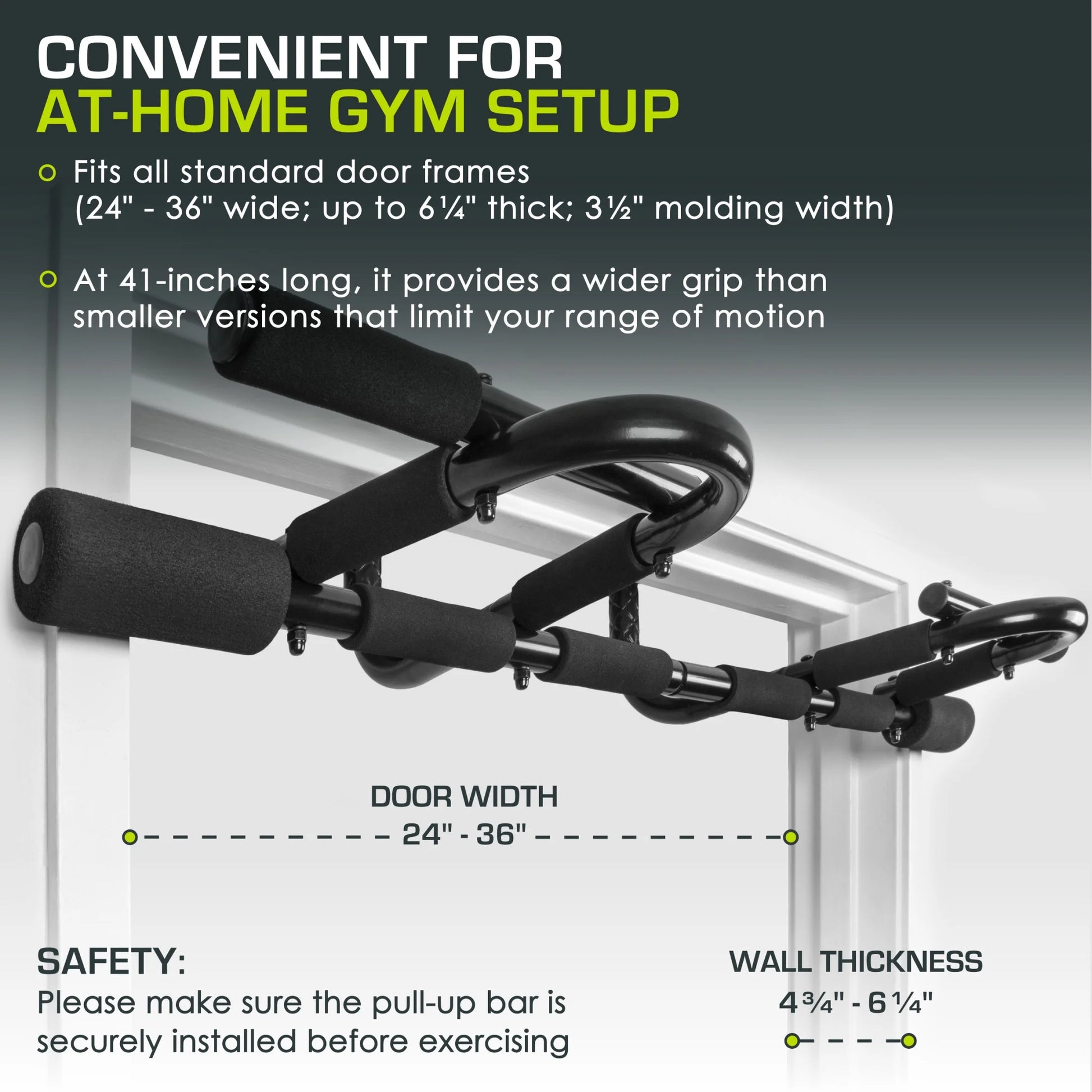 12 Grip Door Pull up Bar, Multi Grip Pull up Bar, Doorway Workout Bar Dorm Room Workout Equipment
